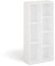 KOMTO Bücherregal Weiß - Bücherschrank Regal Schmal mit 7 Fächern für Wohnzimmer, Kinderzimmer, Schlafzimmer | Book Shelf Sola 50B x 24T x 106H cm