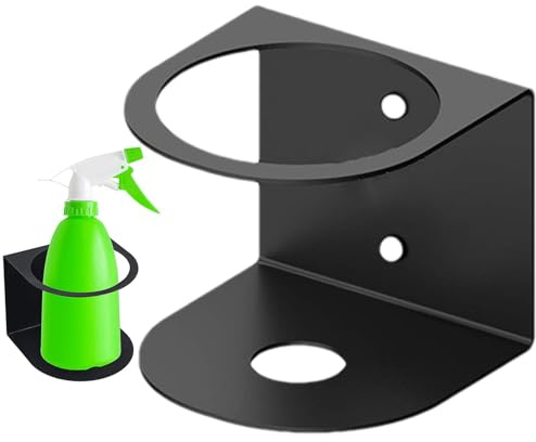 Generisch Spray Bottles Storage Rack, Wall Mounted Spray Bottle Organiser with 1 Holes, Spray Bottle Hook, Wall Mount Spray Bottle Holder, Steel Spray Bottle Stand