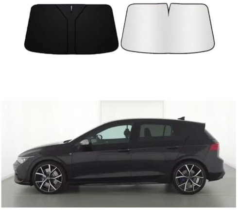 DDHHBH Parasol Coche Delantero para Volkswagen Golf R,Parasol para Coche Interior Plegable Parabrisas Ventanas Sunguard Bebe Paraguas Persiana con Anti UV Rayos Accesorios Coche