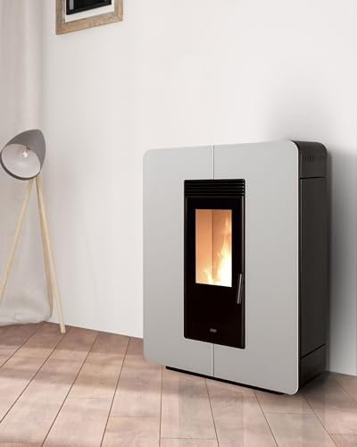 STUFA A PELLET ASTRA AIR STEEL Sensori di sicurezza su porta e serbatoio.Serbatoio ermetico.Bruciatore autopulente.Ispezione frontale totale WiFi di serie