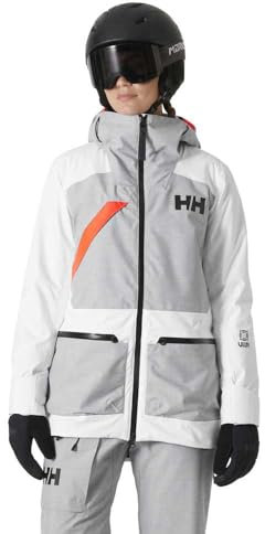 Helly-Hansen Whitewall Lifaloft 3.0 Jkt – wasserdichte Damen-Skijacke, LIFALOFT Isolierung, Relaxed Fit Mantel, 001 Weiß, Small