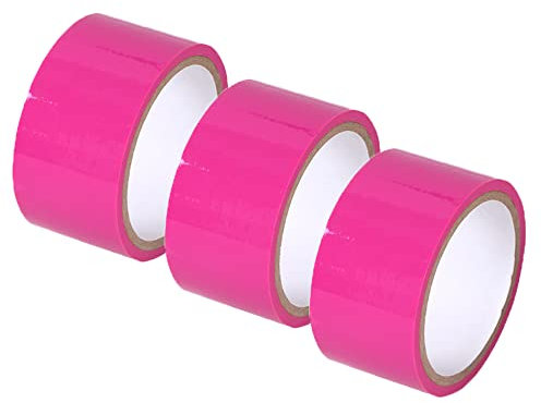 Love69Toys Ouch! - Bondage Tape 20m lang - 5cm breit 3PC Statikfreies Design Tape, Vielseitiges Bondage-SM-Band for Sexuell Sexspielung Paare Frauen Manner (Rosa)