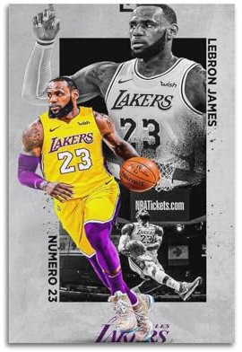 NEWSINTE Lebron James PosterPop-Figuren, Sänger, Schauspieler, Sportfiguren, Poster, Charakter, Kunstdruck, Foto-Dekoration, Wohnzimmer, Retro-Wandkunst, Dekoration, 30 x 45 cm, ungerahmt, 21