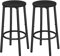 HOOBRO Barhocker 2er-Set, Barstuhl Industrieller Barstuhl, Stabiles Metallgestell, Verstellbare Füße, für Restaurant, Küche, Bar, Schwarz EBK03BY01N1