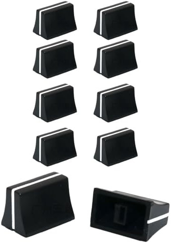 KGDUYC 10 pcs Fader Kappen, Fader Caps Mischpult Slider Fader Knöpfe für Pioneer DJM350, 400, 500, 700, 750, 800, 850, 900NEXUS, 900SRT, 900NXS2, 2000, 2000nexus, Schwarz