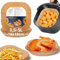 HONYAO 18x18 cm Fogli di Carta Forno per Friggitrice ad Aria 3,5-5 L,100 Pezzi Antiaderente Usa e Getta Carta Pergamena, Impermeabile Antiolio Accessori per Air Fryer - Quadrato