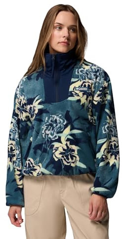 Columbia Sequoia Grove Printed Half Zip, Strato esterno in pile, Materiale ecocompatibile, Tasche di sicurezza, Bordo flessibile, Accesso rapido - da donna