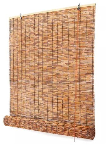 Store Enrouleur Exterieur 45 50 60 80 90 100 120 140 150 160 170 180cm Largeur Rideau Occultant Respirant/Intimité Stores À Rouleaux Romains Naturel Store Bateau En Bambou Pour Fenêtres Jardins