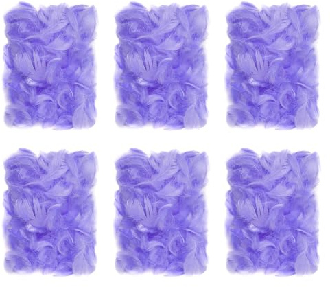 Netuno 900 Federn Violett 60g Bastelfedern zum Basteln Deko Natur | Großpackung für Traumfänger, Kopfschmuck, Kostüme, Kränze – Ostern, Weihnachten, Karneval, Fasching