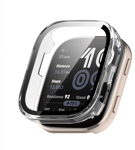 TUTUO Displayschutz Hülle Kompatibel mit Amazfit Bip 6 Schutzhülle, Rundum Case mit Schutzfolie, Flexibles TPU Vollschutz Cover, Anti-Kratz Folie - Transparent