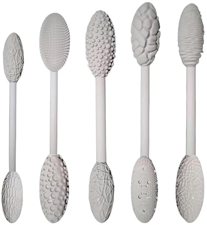 Ton-Strukturwalzen-Set – Modellierwalzen-Set, Töpferwerkzeuge für detailreiches Design, Handarbeit | Hobbyisten Prägewalzen, Struktur-Modellierwerkzeuge für Tonskulpturen, Polymer-Kunstprojekte