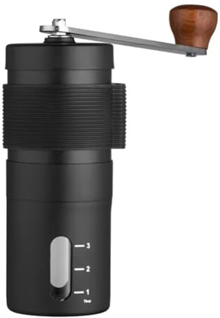 Correa Adjustable Manual Coffee Grinder - Portable Stainless Steel Hand Grinder with Internal Settings, Ideal for Home Gift A
