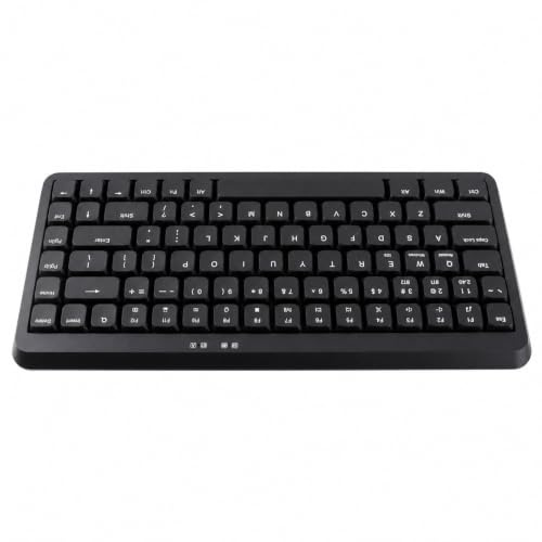 SENECESLI 2,4 G Kabellose Tastatur, 75% 84 Tasten, Lautlose Computertastatur in Voller Größe, 12 Multimedia-Tastenkombinationen, Tastatur in Voller Größe für Computer, Laptop, (Black)