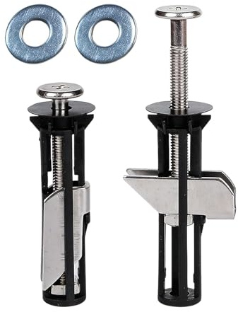 2 set Toilette Fixation Abattant WC Vis,Vis D'expansion pour Siège de Toilette,fixation rapide de la charnière supérieure,Rechange pour Abattant WC Fixations Charnières(Screws-HH42)