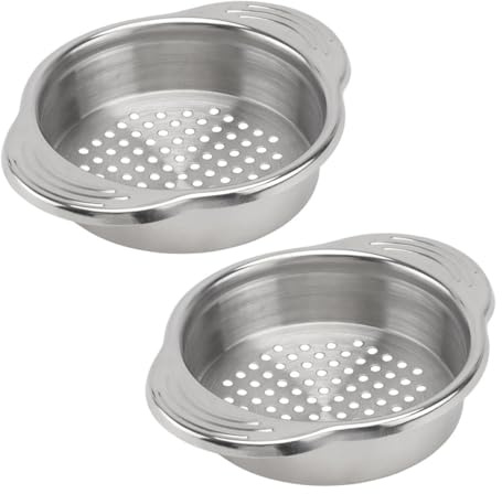 Toyvian Passoire à Conserve 2 Pièces en Acier Inoxydable 304, Tamis Multifonction pour Filtrage Alimentaire, Égouttoir pour Boîtes de Conserve, Accessoire la Cuisine Solide