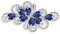 Hasnsofie Broche Femme Argent 925 avec Zircone Cubique Bleu en Forme de Goutte d'eau - Épingle Bijou pour Femme Fille Enfant - Convient Pull Manteau Costume - Cadeau Anniversaire