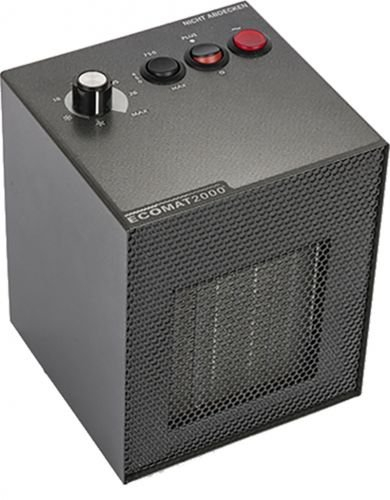 Ecomat 2000 Classic Plus | mobiler Heizlüfter | 230V | 450W / 750W / 1800W | Thermostat | Abschalt-Automatik | Anthrazit