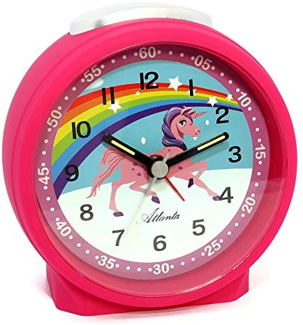 Atlanta Kinderwecker Mädchen Einhorn Pink Rosa - 1981-17