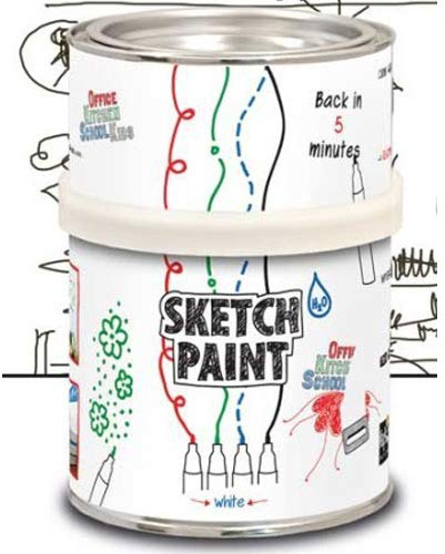Magnosphere Whiteboard Farbe beschreibbar bemalbar abwischbar, transparent - 1L - ideale Lösung für eine komplett beschreibbare und abwischbare Wand