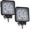 AUXTINGS 2 Stück 10,2 cm 27W Flutlicht LED Arbeitsscheinwerfer Off-Road LKW SUV Fahren Nebelscheinwerfer quadratisch,DC 12V 24V