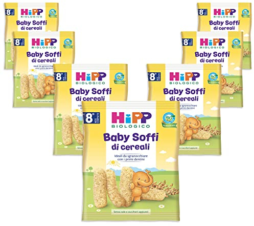 HiPP - Baby Soffi di Cereali Bio, 7 Confezioni da 30 g