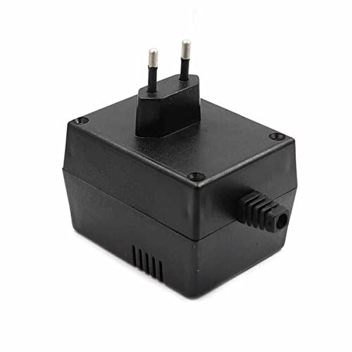 WITTKOWARE Steckergehäuse/Netzteilgehäuse mit Eurostecker und Lüftungsschlitzen, ABS Kunststoff, unbearbeitet, 82x64x55mm, schwarz