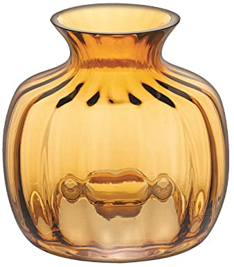 Dartington Crystal Cushion Amber Small Vase