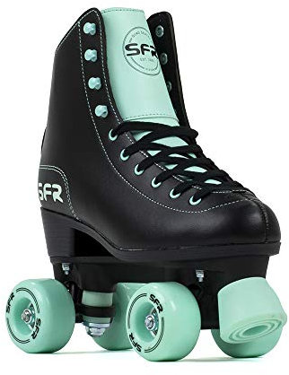SFR Skates SFR Figure Rollschuhe für Kinder, Unisex, Jugendliche, Schwarz/Mint, Größe 34