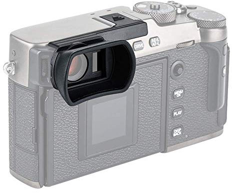 Extended-Type Long Soft Camera Viewfinder Eye cup, Viewfinder Eyepiece for Fujifilm X-PRO3 (Secured & Installed with Camera Hot Shoe)
