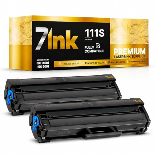 7ink Toner kompatibel für Samsung MLT-D111S Xpress M2070W – 2er-Pack | 3.000 Seiten, mit Chip. Passend für M2026W M2022W M2020W M2070FW M2070F M2026 M2022 M2020 M2021W. Schwarz.