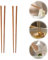 Lot de 2 paires de baguettes de cuisine en bois extra longues réutilisables pour frire dans une casserole chaude (taille : 33 cm)