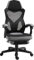 Vinsetto Chaise de Bureau Fauteuil Gaming Hauteur réglable Dossier roulettes pivotantes Repose-Pied Tissu en Maille 58L x 63l x 112-122H cm Gris Noir
