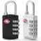 Diyife TSA Luggage Locks, [Nouvelle Version] Cadenas de Sécurité à 4 Chiffres, Cadenas à Bagages Cadenas à Combinaison, Verrouillage du Code pour Les vValises de Voyage (Noir, Argent)
