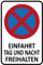 Metall Schild 20x30cm Einfahrt Tag und Nacht freihalten Sprüche Blechschild