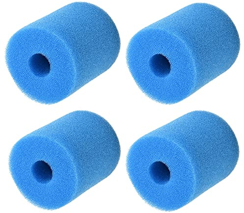 Donkivvy Lot de 4 filtres en Mousse réutilisables et lavables pour Piscine pour Intex Type H