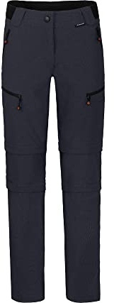 Bergson PORI Doppel Zipp-Off mit T-Zipp | Damen Wanderhose, robust elastisch, Night Sky [367], 40 - Damen