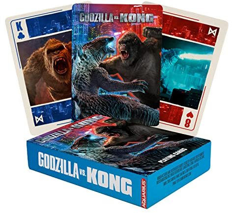 AQUARIUS Godzilla vs Kong Spielkarten – Godzilla vs Kong Themed Deck of Cards for Your Favorite Card Games - Officially Licensed Godzilla vs Kong Merchandise & Collectibles