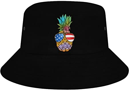 452 Fischerhut Ananas Zum Unabhängigkeitstag Anglerhut Persönlichkeit Wandern Bucket Hüte Atmungsaktiv Angeln Safarihut