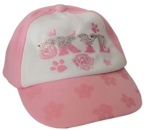 Paw Patrol Kappe Caps für Kinder, Everest Skye, Schriftzug mit Pailletten, Rosa Lila (as3, Numeric, Numeric_50, rosa)