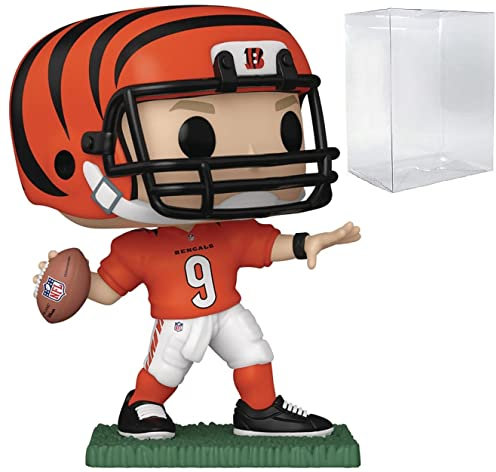 POP Fu ball: Bengals Joe Burrow Funko Vinyl-Figur (geb ndelt mit kompatibler Box-Schutzh lle), mehrfarbig, 9,5 cm