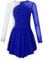 JanJean Mädchen Eiskunstlauf Kleid Glitzer Tanzkleid Langarm Ballett Trikot Tanz Body Ballettkleid Ballettanzug für Kinder 5-16 Jahre Royal Blau 122-128