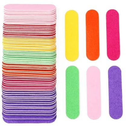 10Pcs Small Mini Nail Files - Multicoloured Nail File Set - Double Sided Nail Sanders