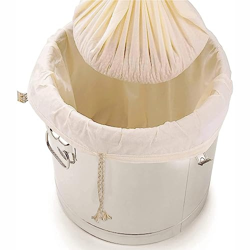 Brew Bag Filterbeutel, 2 Stück (26 x 22) Braubeutel Baumwolle Selbstbrauen Teesaftbeutel Wiederverwendbar Kordelzug für Wein Bier Apfelwein Koffee Obstsaft Marmelade Nussmilch Joghurt Beutel