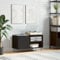 ZEYUAN Armoire à disques Noir 85x38x48 cm Bois d'ingénierie,Chaine HiFi avec Platine Vinyle,Player Boite,Rangement Disque Vinyle