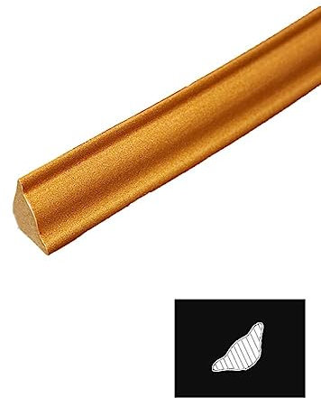 5M PVC Joint d'Étanchéité Autocollant Bordure de Finition Plan de Travail Cuisine Angle Mur, Joint Mur Intérieur Profil Finition Bande Finition Calfeutrage Moulure Plinthe,19mmx10mm Or