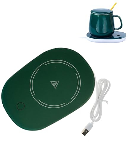 Chauffe-Tasses USB, Chauffe Tasse de Café, Chauffe-Tasse Électrique, Chauffe-Tasse, Idéal pour la Saison Hivernale, Utilisé pour Le Thé, Le Café, Le Lait, Cadeau de Noël, Cadeau de Nouvel an,Vert