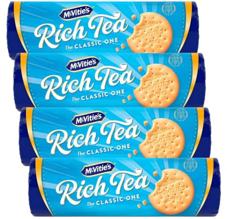 Classic Biscuit Bundle Containing McVities Rich Tea Biscuits 300g (4 Pack)
