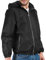 Veste Coupe Vent Homme Femme avec Détails Réfléchissants - Veste Cape de Pluie Imperméable Mi Saison pour Fille Garçon - Windbreaker avec Capuche Résistant Léger pour Sports de Plein Air (L, Noir)