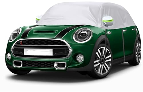 Autoabdeckung Wasserdicht Ersatz für Mini Cooper 3 Door 2000-2024, Sonnenfest Hälfte Autoabdeckung, Halbgarage UV Beständige Halbe Auto Abdeckplane Staubdicht Schneefest Outdoor Indoor