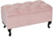 LORDLY Sitzbank mit Stauraum Verona BL 81x42cm – Rosa Velourstof, Sitztruhe, Aufbewahrungsbox, Polsterbank mit Samtbezug für Wohnzimmer, Schlafzimmer, Diele